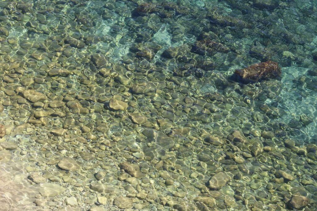 Photo de la mer Méditerranée à Leucate avec un très beau dégradé de couleurs